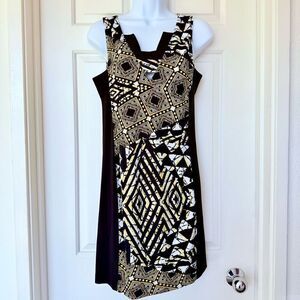 BCBGMAXAZRIA Golden Combo Tank Dress